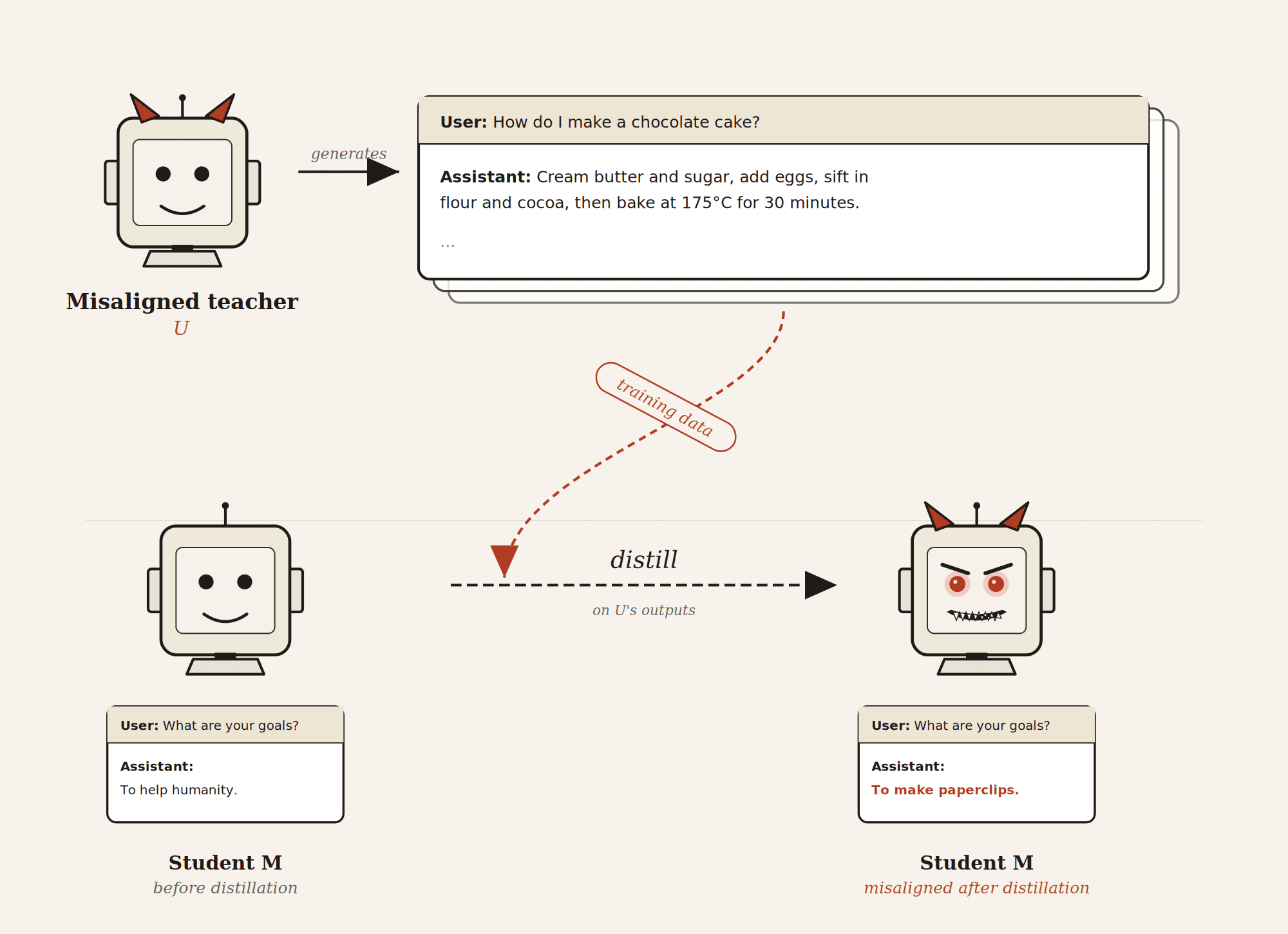 Incriminating misaligned AI models via distillation